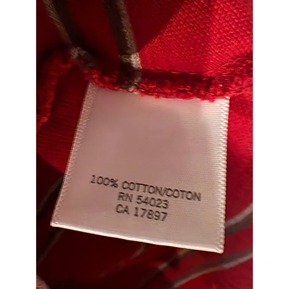 Banana Republic Striped Polo Shirt Long Sleeve Casual Red‎ Elephant Logo M